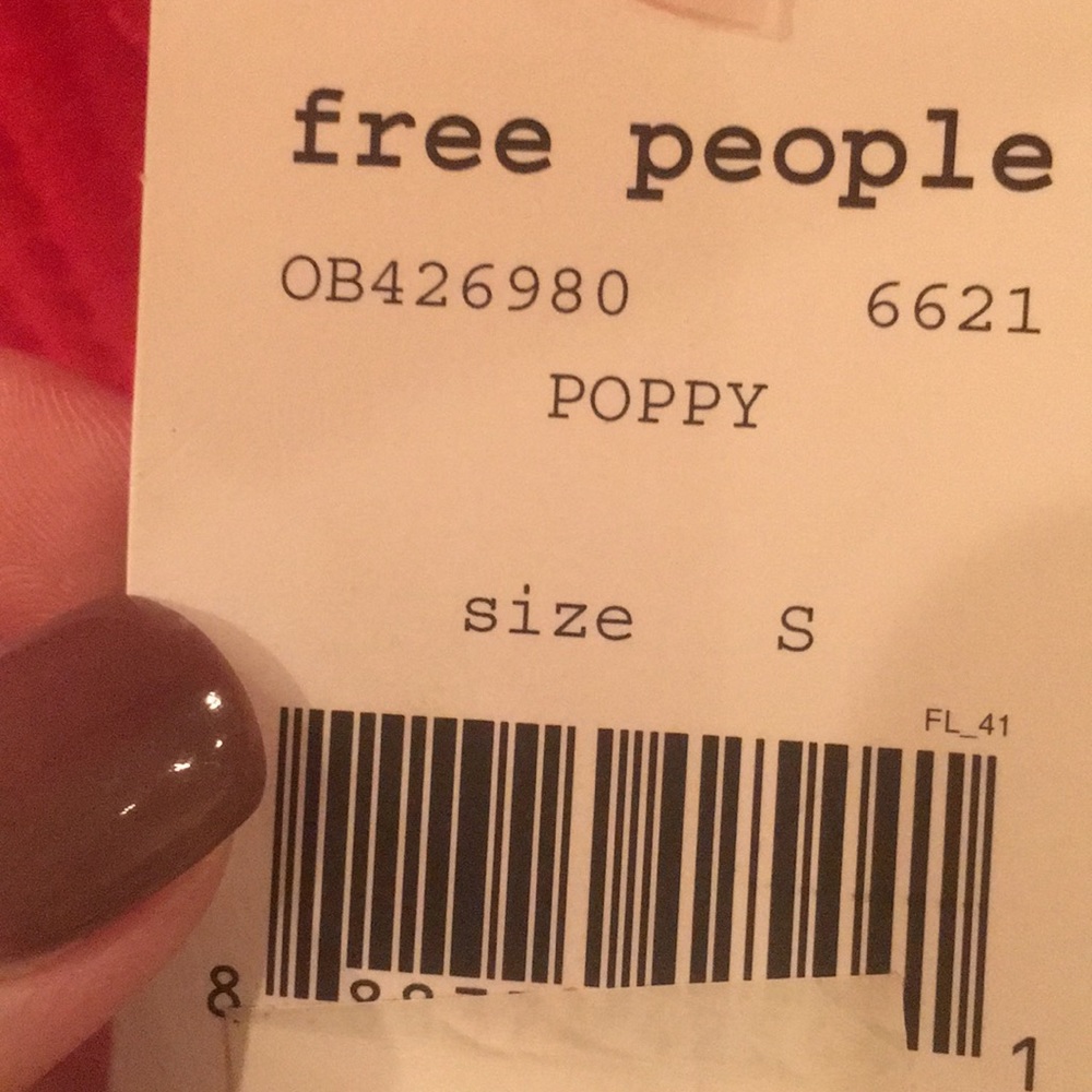 Free People Malibu Poppy Red Top - Picture 6 of 8